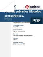 Tarea 2.1 Análisis Sobre Los Filósofos Presocráticos