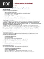 Unit 3 Business Reporting Thru Spreadsheet