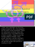 Discrimination Against Same Sex Marriages