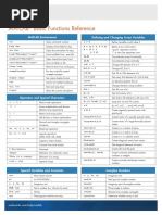 Matlab Basic Functions Reference