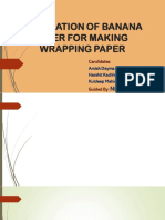 Utilization of Banana Fiber For Making Wrapping Paper: Nitesh Baraiya