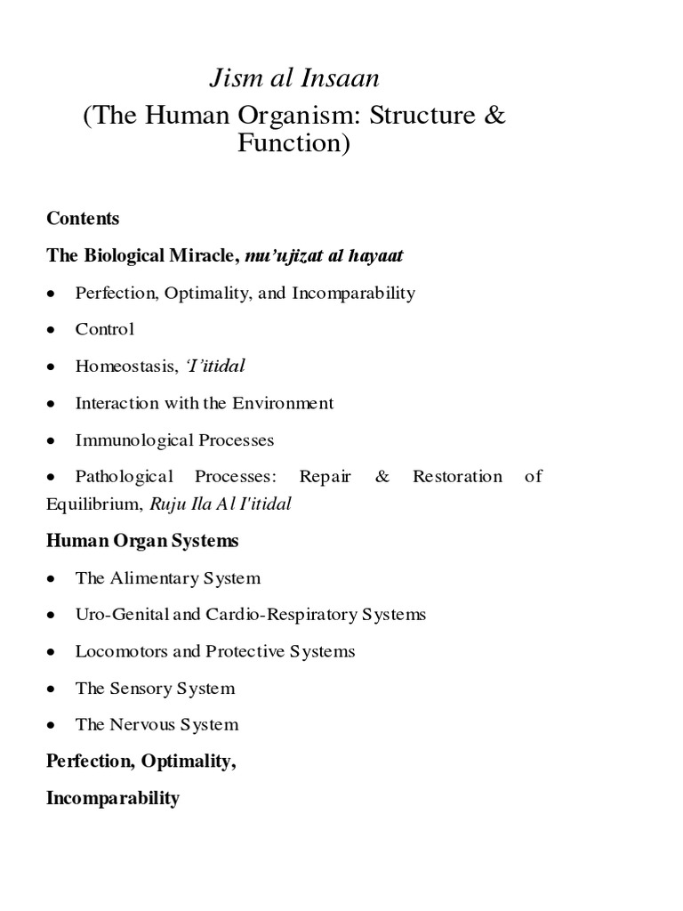 Jism Al Insaan | Download Free PDF | Homeostasis | Skin