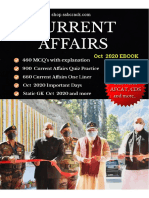 Current Affairs Oct 2020 Ebook SSBCrack PDF