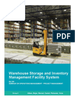 Warehouse Storage and Inventory Management Facility System: Group 4 Alban, Bejar, Bernal, Caniel, Petranek, Victa