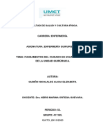 Cuidados de enfermería en el transoperatorio