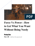 Force Vs Power - How To Get What You Want Without Being Needy