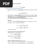 Lecture Notes (Chapter 1.3 Partial Derivative, Implicit Differentiation)