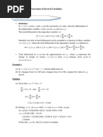 Lecture Notes (Chapter 1.5 Application of Partial Derivative)