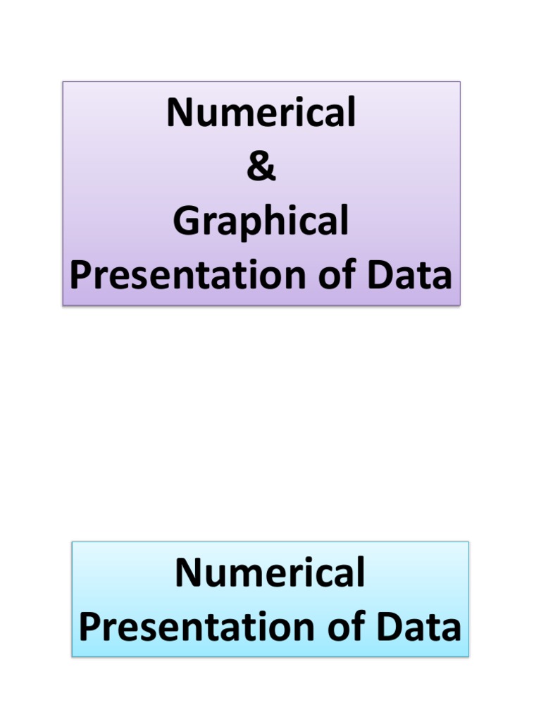 Numerical Data and Graphical Presentation of Data | PDF | Chart ...