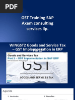 GST Training SAP Axem Consulting Services LLP