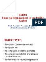 FM302 Financial Management in The Pacific Region: Week 4: Lecture 7 - Major Assignment Some Discussions and Directions