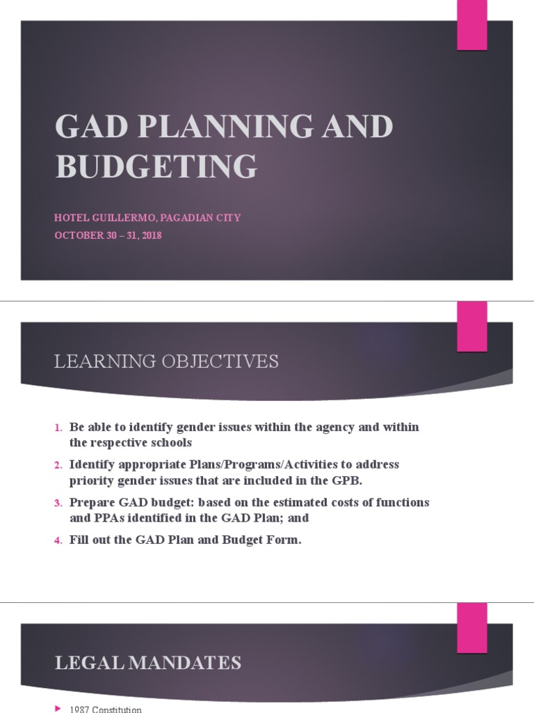 GAD Planning and Budgeting Workshop 2025 | PDF | Gender Mainstreaming ...
