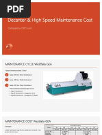 Decanter Maintenance Cost