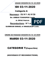 Yaoundé - Ordre de Passage Pour Les Épreuves Pratiques Du Permis de Conduire Session Du 31 Octobre 2020