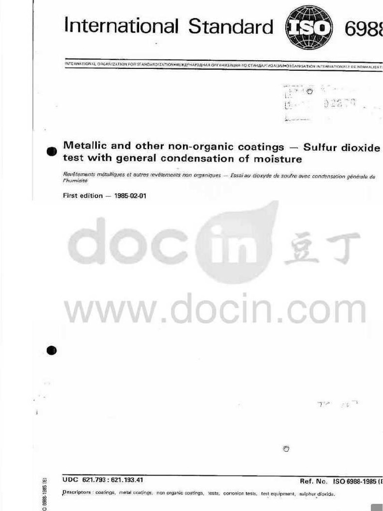 Iso 6988 | PDF