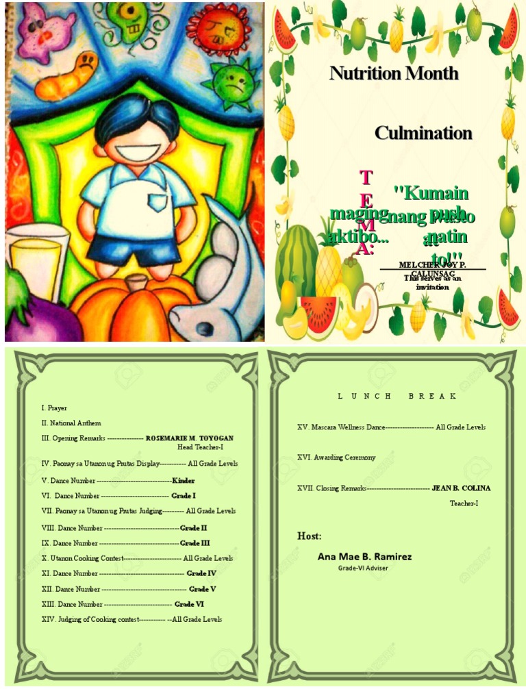 Nutrition month culmination program pdf