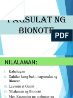 Pagsulat NG Bionote