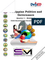 Philippine Politics and Governance: Quarter 1 - Module 6: Civil Society and Social Movement