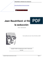 Jean Baudrillard El Filosofo de La Seduccion