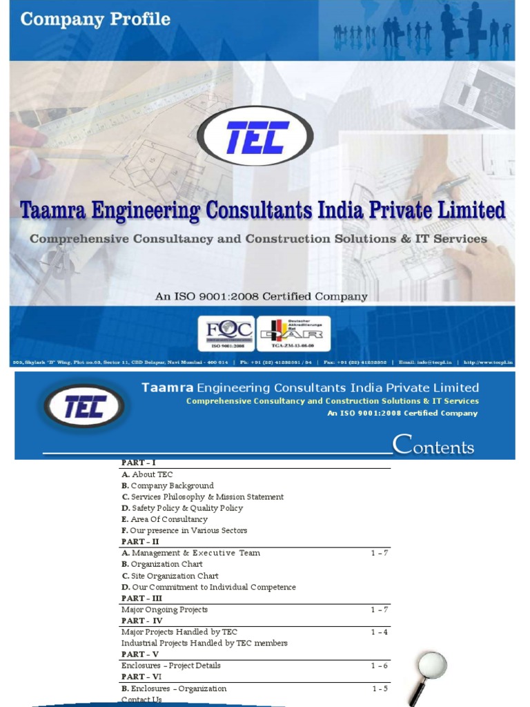 Taamra Engineering Consultancy Overview | PDF | Consultant | Safety