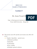 Dr. Joon-Yeoul Oh: IEEN 5335 Principles of Optimization