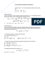 Derivatives and Physics Problems With Solutions