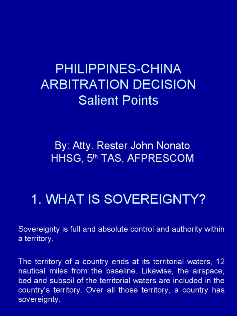 South China Sea Arbitration Decision | PDF | Territorial Waters ...