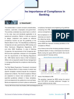 The Importance of Compliance in Banking Bank Quest Oct-Dec - 2019 - Rakesh - Kaushik