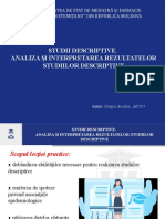Biostatistica STUDII DESCRIPTIVE.  Individual Aurelia Cimpoi