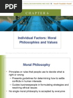 Individual Factors: Moral Philosophies and Values