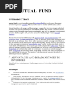 Mutual Fund: Advnatages and Disadvantages To Investors