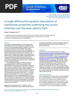 A Single Differential Equation Description of Membrane Properties Underlying The Action Potential and The Axon Electric Field