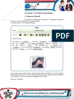 Learning Activity 1 / Actividad de Aprendizaje 1 Evidence: My Profile / Evidencia: Mi Perfil