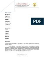 Activity 1. S-Ignificant C-Onsiderate H-Elpful O-Ptimistic O-Utstanding L-Egitimacy