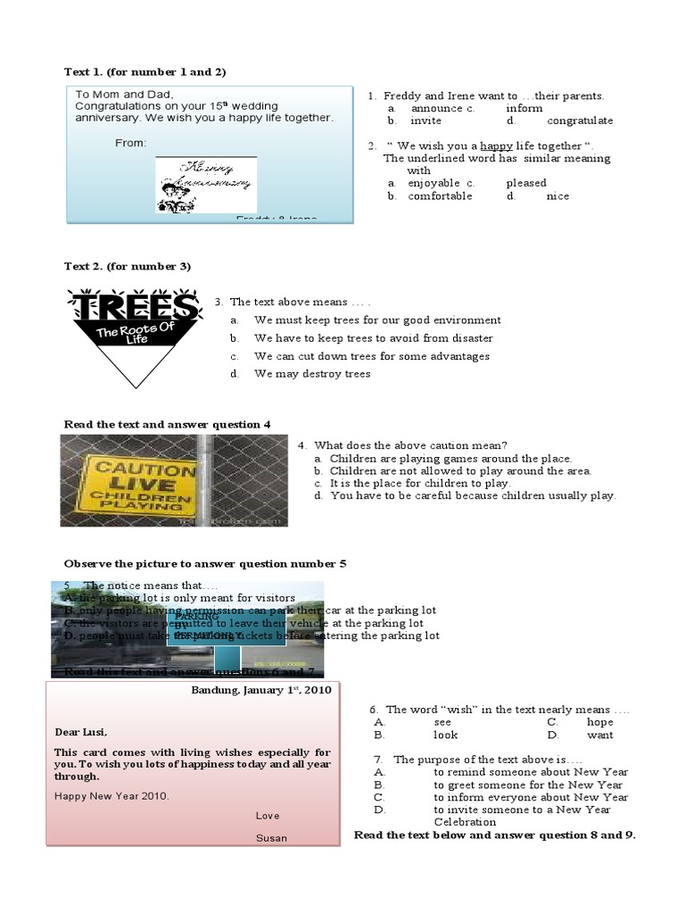 Functional Texts For Elementary | PDF