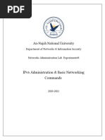 An-Najah National University: Ipv6 Administration & Basic Networking Commands