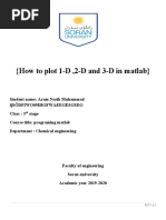 How To Plot 1-D, 2-D and 3-D in Matlab