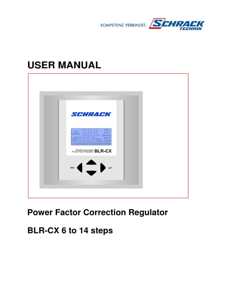 BLR-CX Power Factor Regulator Manual | PDF | Ac Power | Capacitor