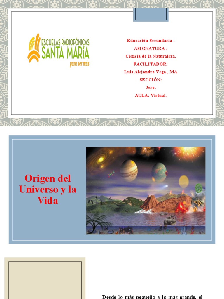 Origen Del Universo y La Vida | PDF | Universo | Estrellas