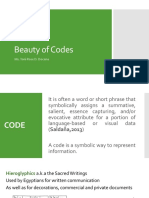 Beauty of Codes: Ms. Toni Rose D. Docena