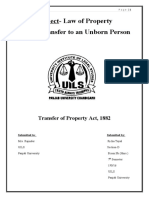 Subject-Law of Property Topic - Transfer To An Unborn Person