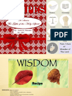 Recipes for wisdom and virtue