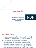 Hypertension: Hozan Jaza MSC Clinical Pharmacy College of Pharmacy 10/12/2020