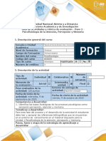 Guía de Actividades y Rúbrica de Evaluación - Paso 2 - Psicofisiología de La Atención, Percepción y Memoria