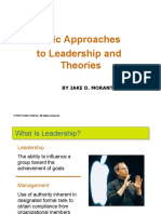 Basic Approaches To Leadership and Theories: by Jake D. Morante