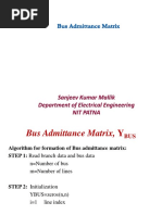 Bus Admittance Matrix