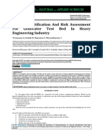 Hazard Identification and Risk Assessment For Generator Test Bed in Heavy Engineering Industry