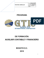 Auxiliar Contable y Financiero - Bogota
