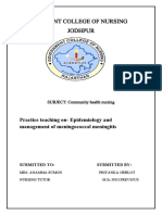 Government College of Nursing Jodhpur: Practice Teaching On-Epidemiology and Management of Meningococcal Meningitis
