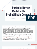 10.7 Periodic Review Model With Probabilistic Demand